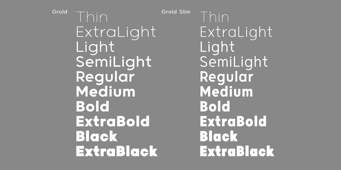 Grold Extra Light Font preview